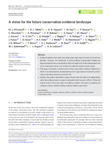 A vision for the future conservation evidence landscape - Research ...