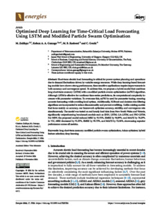 Optimised Deep Learning for Time-Critical Load Forecasting Using LSTM ...