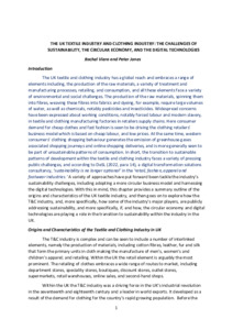 The UK textile industry and clothing industry: the challenges of ...